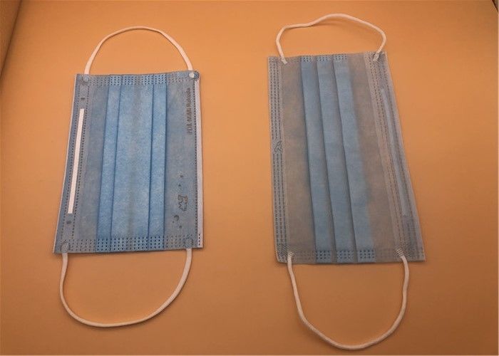 3Ply قناع أبيض للتنفس يمكن التخلص منه مع ربطة على سبونليس / سبونبوند